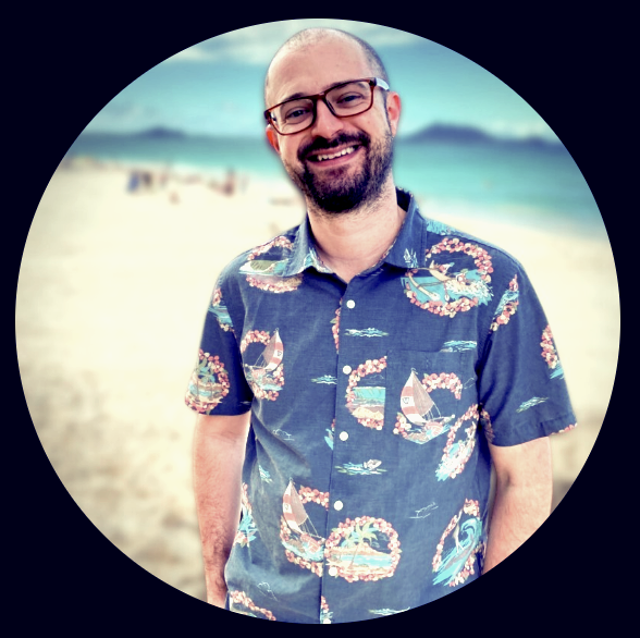 Josh Van Dermark on the beach in Hawaiʻi